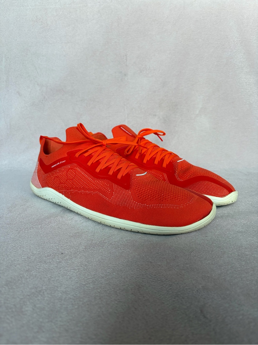 VivoBarefoot Men's Lightweight Orange Knit Sneakers